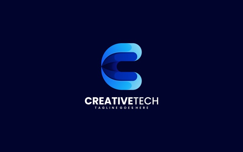 Letter C Color Gradient Logo Style Logo Template