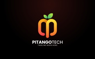 Letter P Mango Gradient Logo