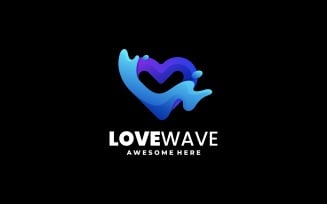 Love wave Gradient Logo Style
