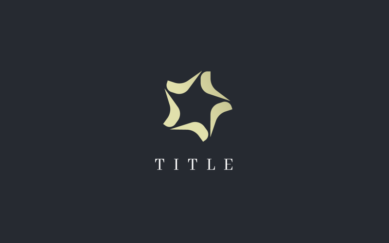 Luxury Soft Star 5 Pointed Golden Logo Logo Template