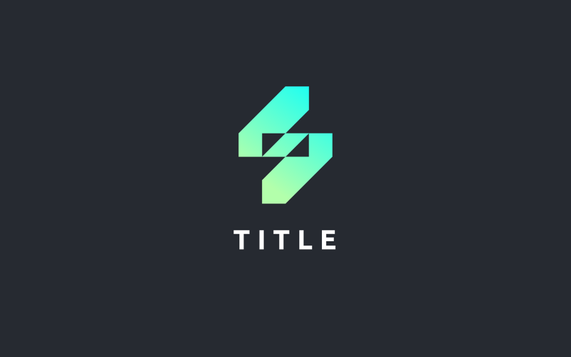 Minimal Edgy S Shading Tech Monogram Logo Logo Template