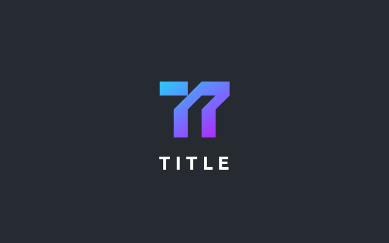Minimal Edgy T TT Shade Monogram Logo Logo Template