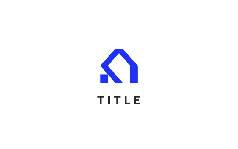 Minimal Playful A Blue Flat Monogram Logo Logo Template