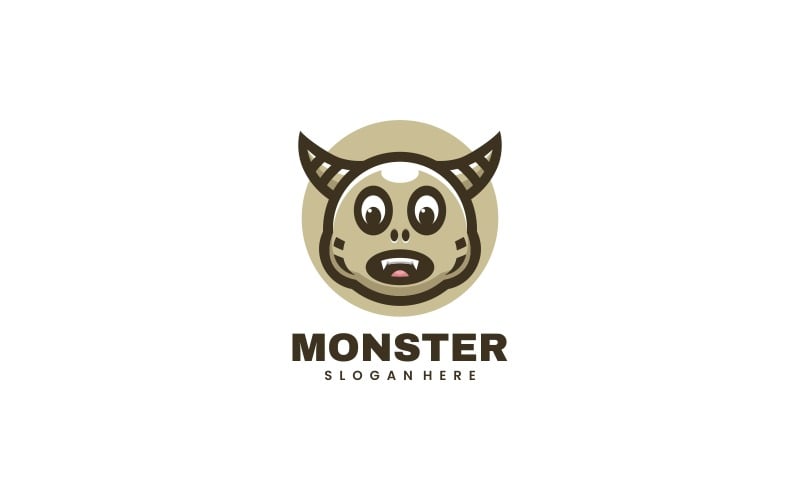 Monster Mascot Cartoon Logo Logo Template