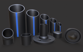 Pipes Pack Lowpoly 3D model