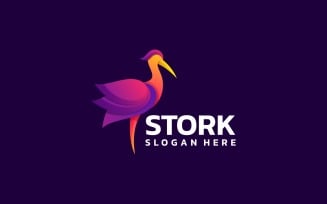 Stork Gradient Logo Design