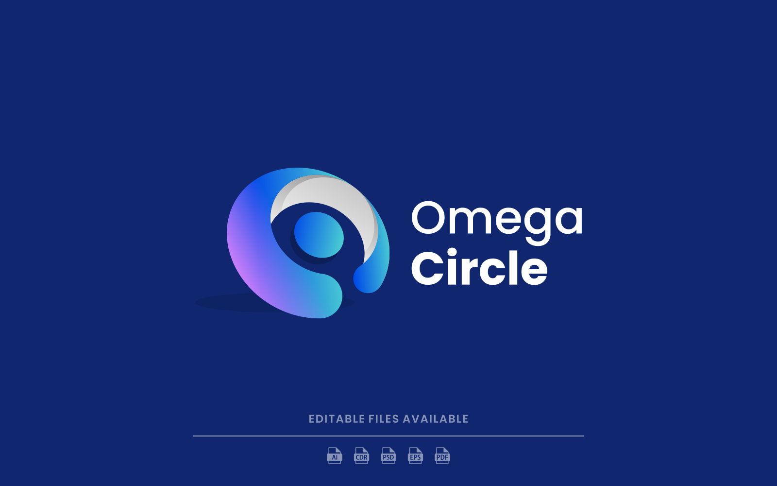 Omega Circle Gradient Logo