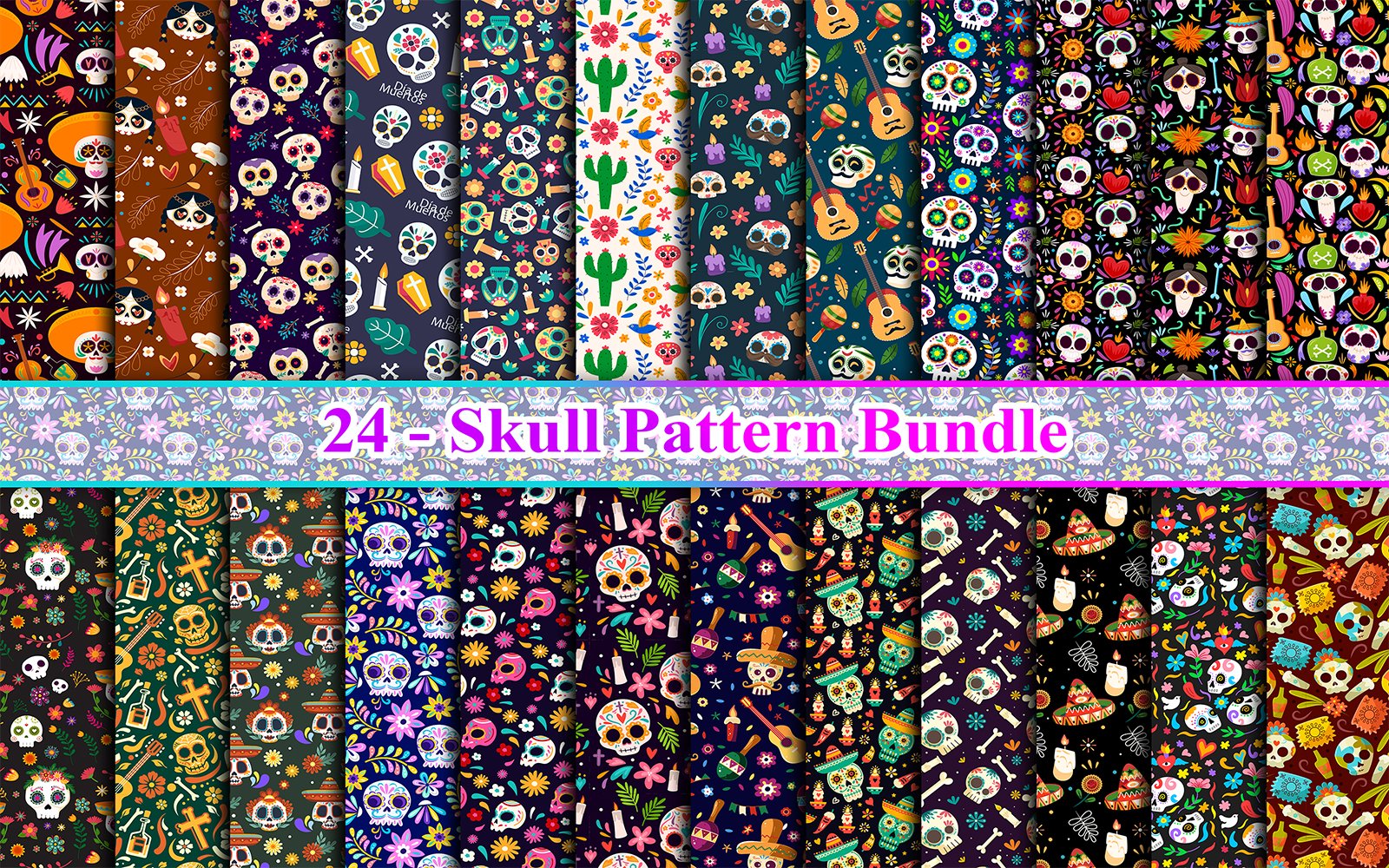 Kit Graphique #238893 Skull Pattern Divers Modles Web - Logo template Preview