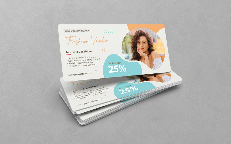 Fashion Voucher PSD Design Templates Corporate Identity