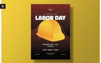 Labor Day Flyer Template - Art Deco Style