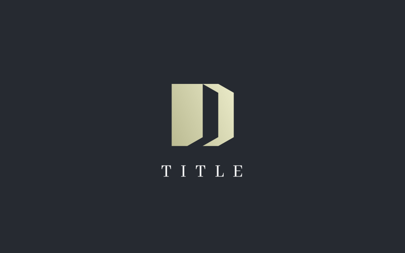Luxury Rigid D Shade Golden Logo Logo Template