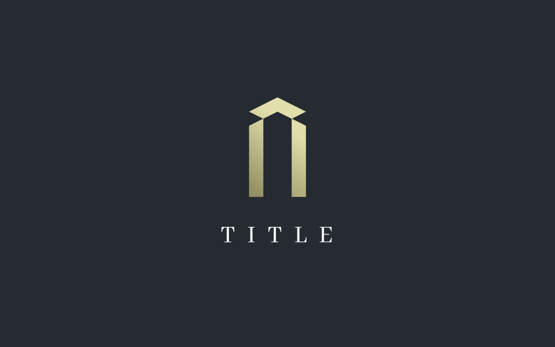 Luxury Tower Building Apartment Realtor Golden Logo Logo Template