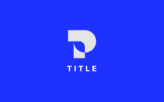 Minimal Lite Abstract P Solid Monogram Logo