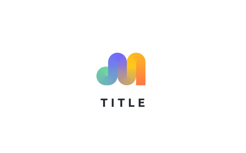 Minimal Lite dm Colorful Shade Playful Tech Logo Logo Template