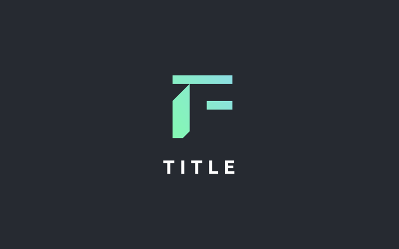 Minimal Lite F Shading Green Tone Logo Logo Template