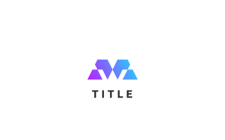 Minimal Lite M Blue Purple Shade Logo