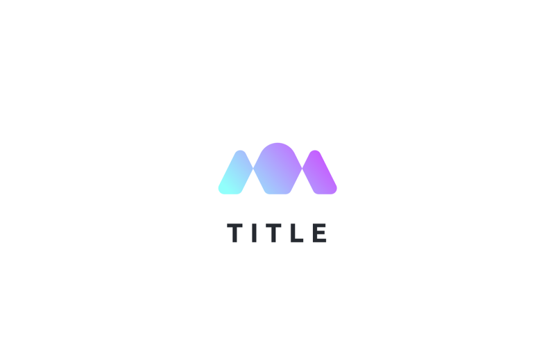 Minimal Lite M Pastel Purple Shade Logo Logo Template