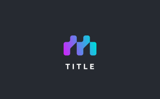 Minimal Lite M Shade Monogram Logo
