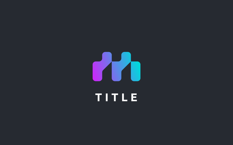Minimal Lite M Shade Monogram Logo Logo Template