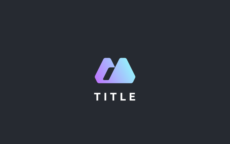 Minimal Lite M Solid Purple Shade Logo Logo Template