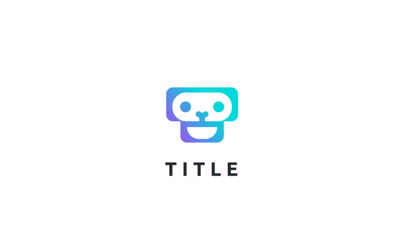 Minimal Lite Monkey Tech Fintech Animal Logo Logo Template