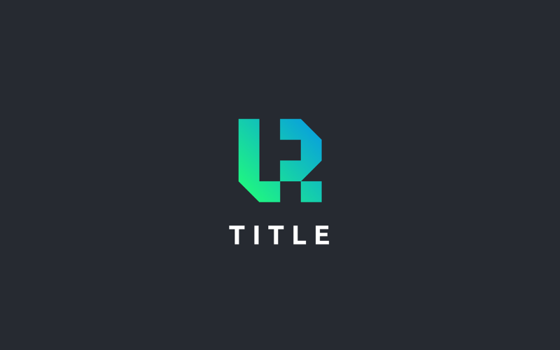 Minimal Lite R Productivity Green Shade Logo Logo Template