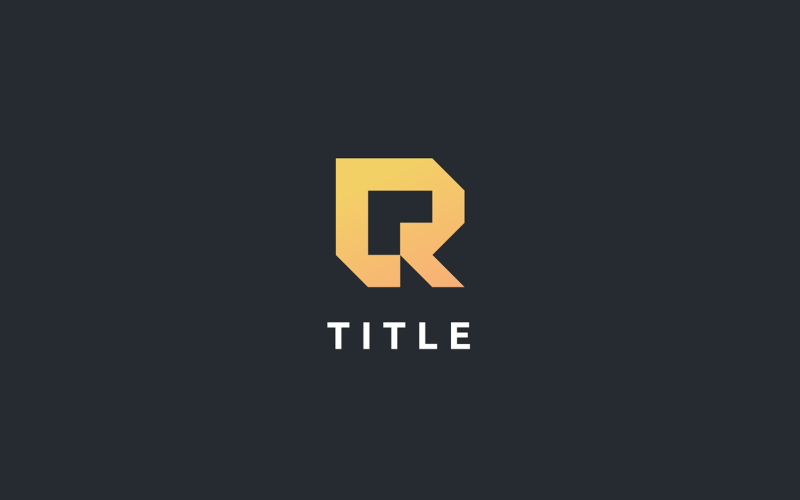 Minimal Lite R Productivity Orange Shade Logo Logo Template