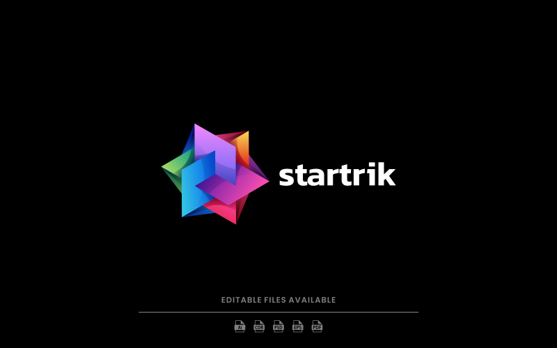 Abstract Star Gradient Logo Logo Template