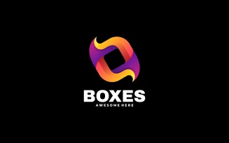 Boxes Gradient Colorful Logo