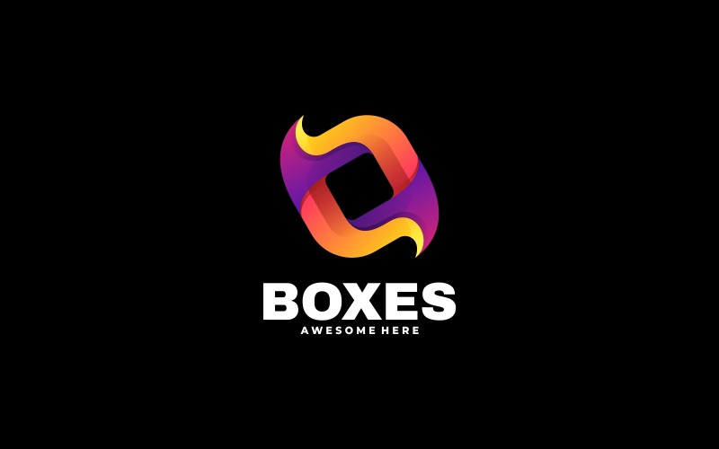 Boxes Gradient Colorful Logo Logo Template