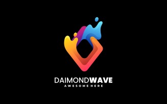 Diamond Wave Gradient Colorful Logo