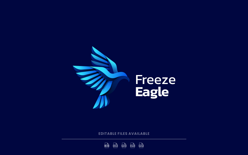 Freeze Eagle Gradient Logo Logo Template