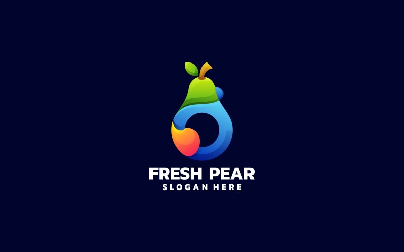 Fresh Pear Gradient Colorful Logo Logo Template
