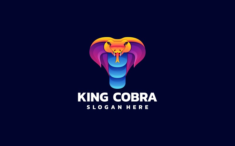 King Cobra Gradient Colorful Logo Logo Template