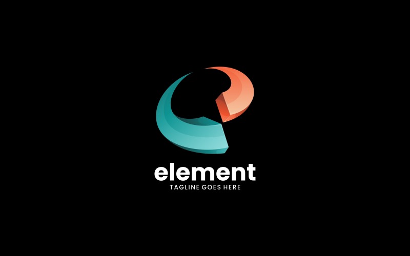 Letter E Color Gradient Logo Logo Template