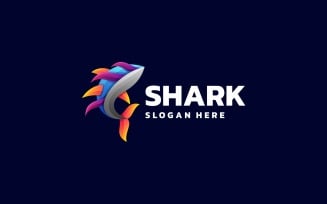 Shark Colorful Logo Style