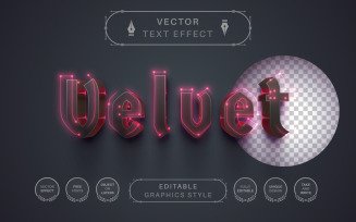 Velvet - Editable Text Effect, Font Style, Graphics Illustration