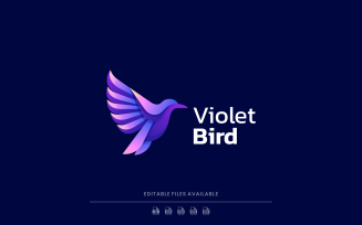 Violet Bird Gradient Logo