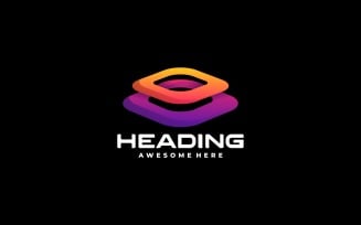 Abstract Heading Gradient Logo