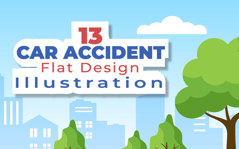 13 Car Accident and Windshield Replacement Illustration