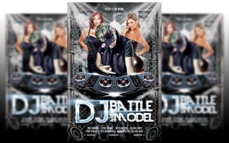 DJ Battle and Model Party Flyer