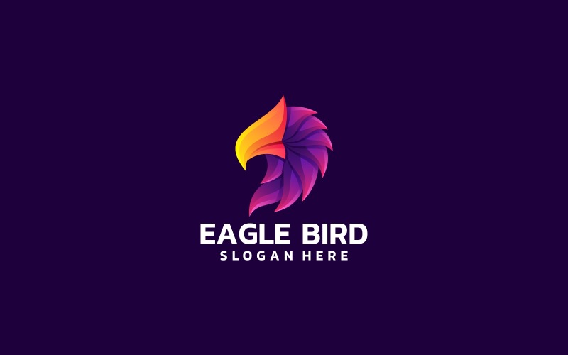 Eagle Bird Color Gradient Logo Style Logo Template