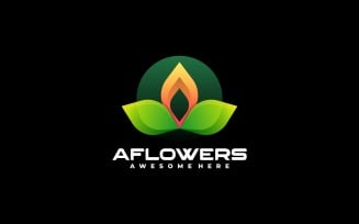 Flowers Color Gradient Logo