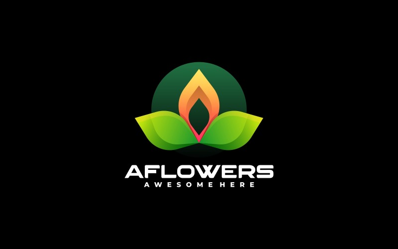 Flowers Color Gradient Logo Logo Template