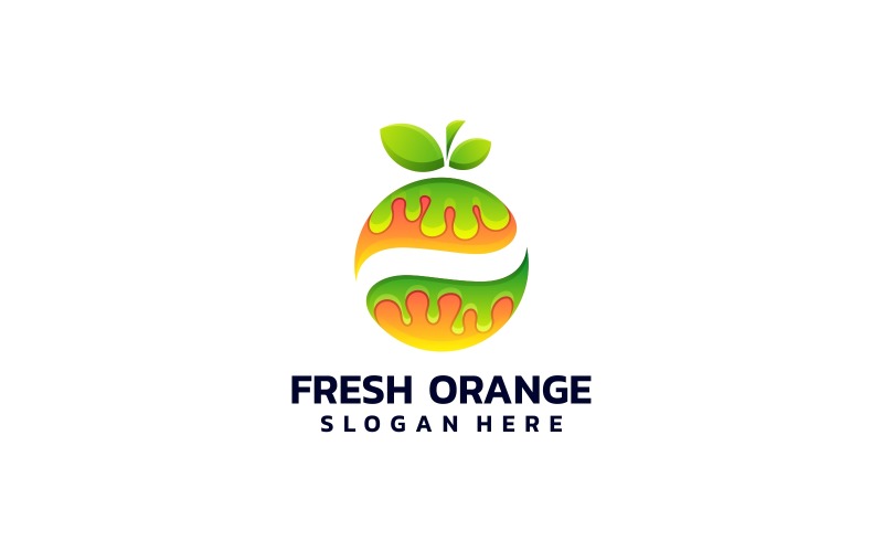 Fresh Orange Gradient Logo Design Logo Template