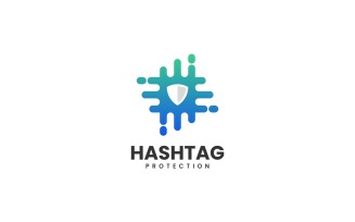 Hashtag Gradient Logo Style