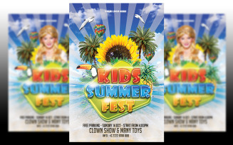 kids summer fest flyer template