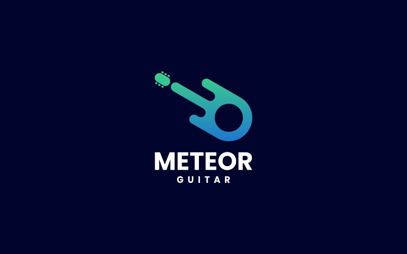Meteor Guitar Gradient Logo Logo Template