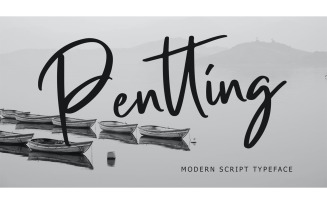 Pentting Modern Script Font - Pentting Modern Script Font