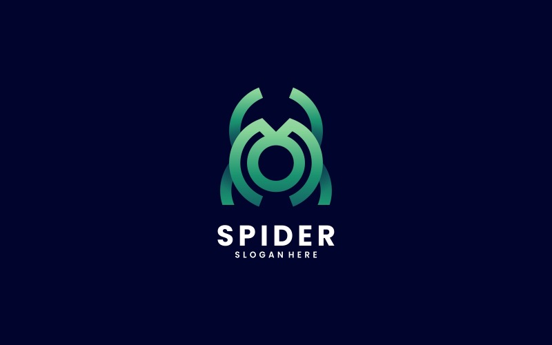 Spider Line Gradient Logo Logo Template